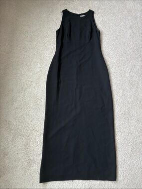 Preview Collection Classic Black Sleeveless Maxi Dress with slit in back size 4P